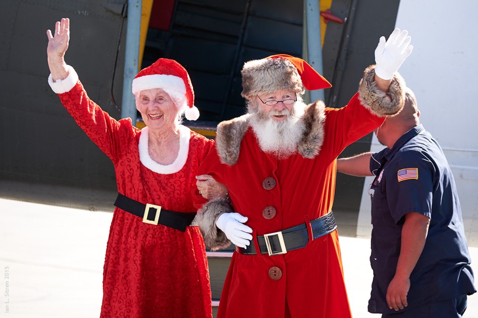 Santa And Mrs. Claus Arriving In His C-47 "What's Up Doc?"