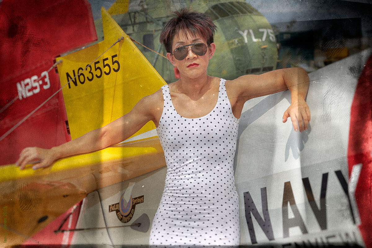 Sharon Lim at the Palm Springs Air Museum