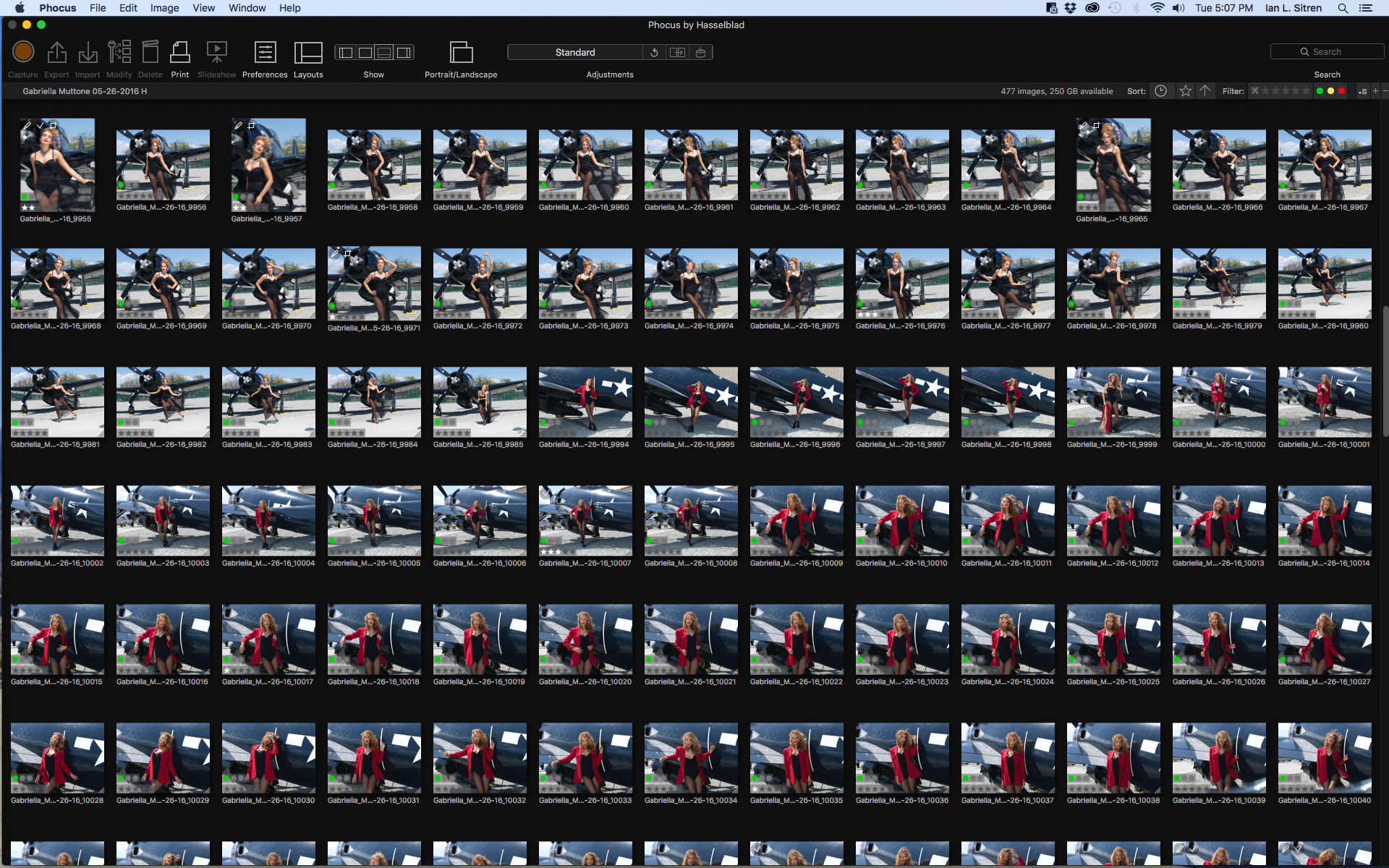 Gabriella Muttone at the Palm Springs Air Museum